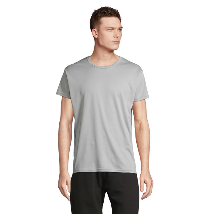 Tshirt unisexe publicitaire en polyester 130g - SPRINT gris pur